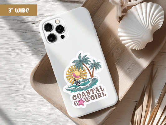 Coastal Cowgirl Mermaid Vinyl Sticker