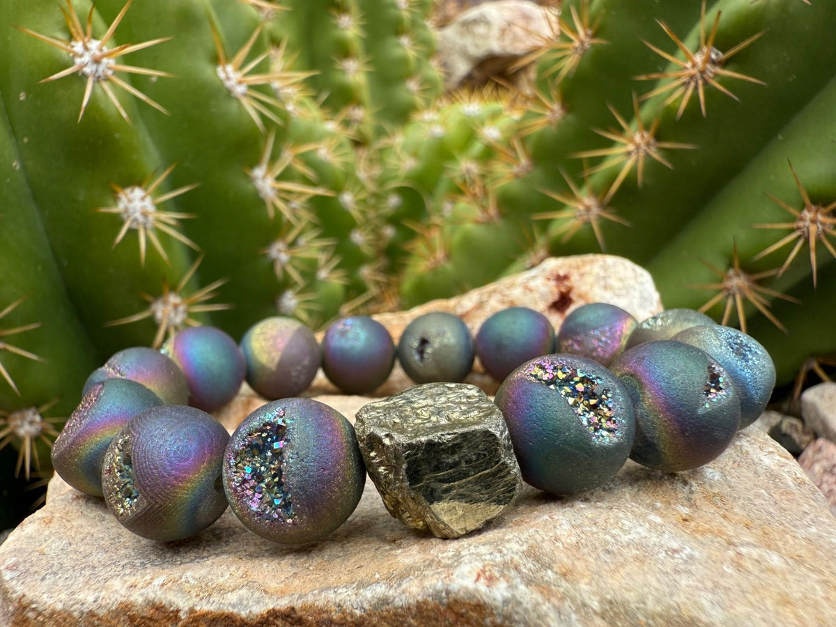 Desert Sunset Druzy Stretch Bracelet