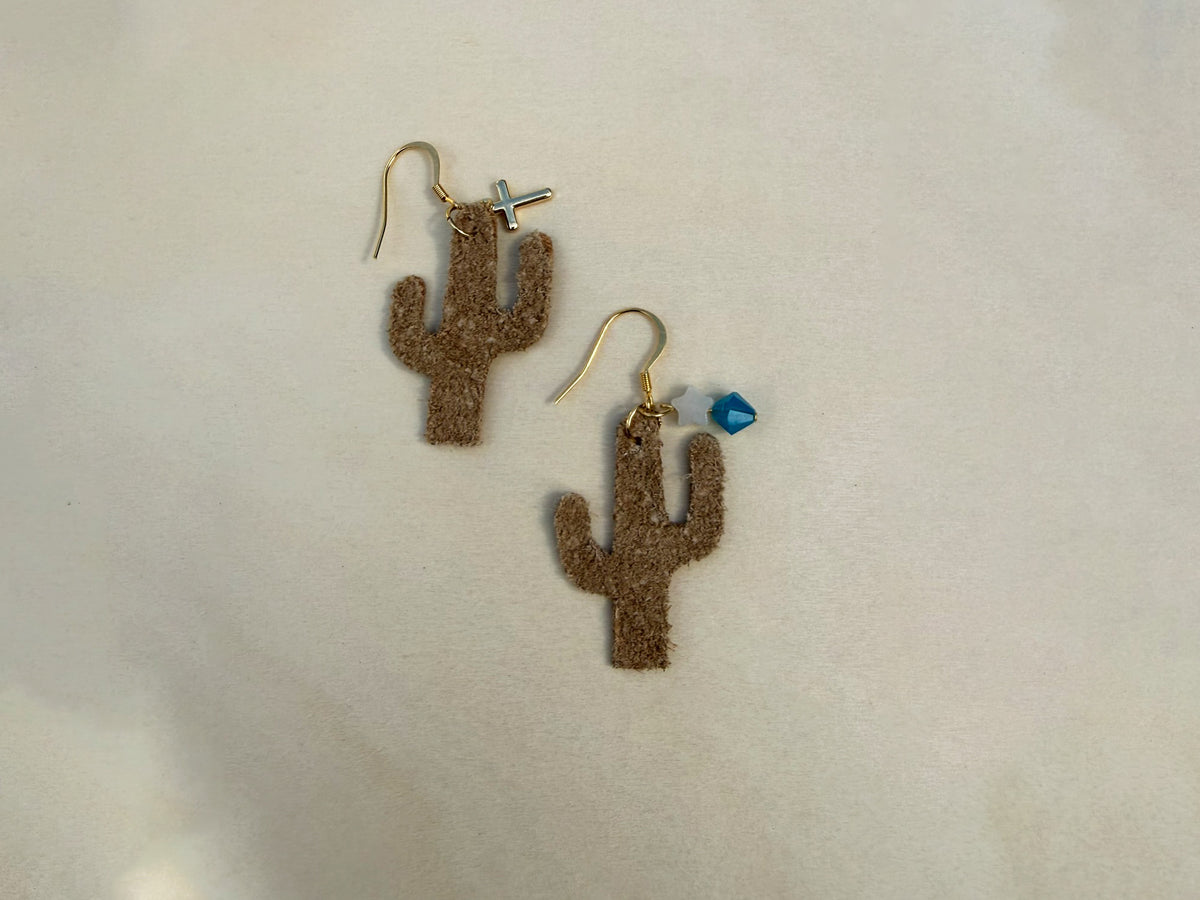 God’s Country Leather Cactus Earrings