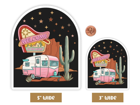 "Welcome to the Desert" Road Trip Sticker